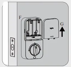 hugolog keyless entry door lock - Install interior assembly A