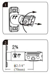 hugolog keyless entry door lock - Install the latch and strike 1 2