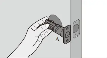 hugolog keyless entry door lock - Install the latch and strike A