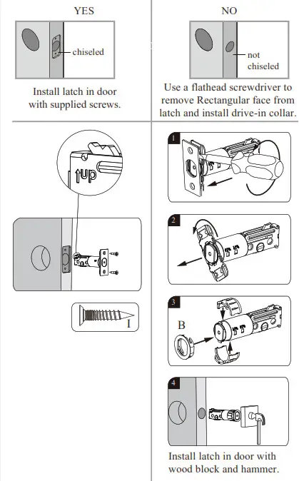 hugolog keyless entry door lock - Is the door edge chiseled