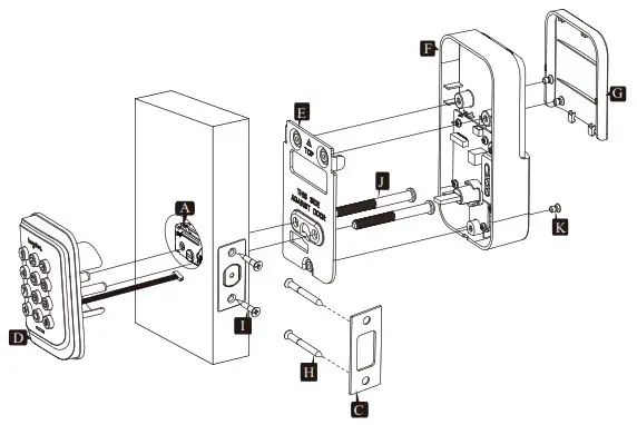 hugolog keyless entry door lock - Overview