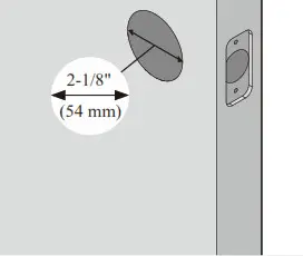 hugolog keyless entry door lock - Prepare the door and check dimensions A