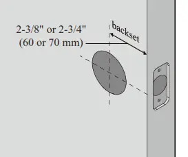 hugolog keyless entry door lock - Prepare the door and check dimensions B