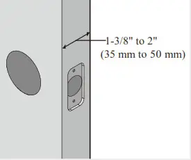 hugolog keyless entry door lock - Prepare the door and check dimensions D