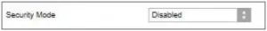 LINKSYS E7350 AX1800 - Security Option Settings - Disabled
