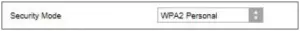 LINKSYS E7350 AX1800 - Security Option Settings - WPA2 Personal