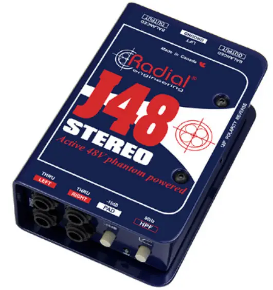 Radial engineering J48 1-channel Active 48v Direct Box