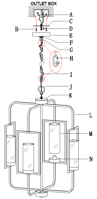 Uolfin 5069667 Camila 4 Light Modern Contemporary Cage Chandelier - QTY INCLUDING