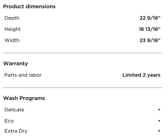 FIG 4 SPECIFICATIONS