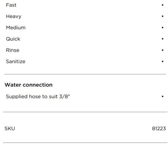 FIG 5 SPECIFICATIONS