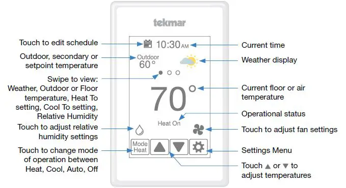 tekmar TEK564 Invita WiFi Thermostat-1