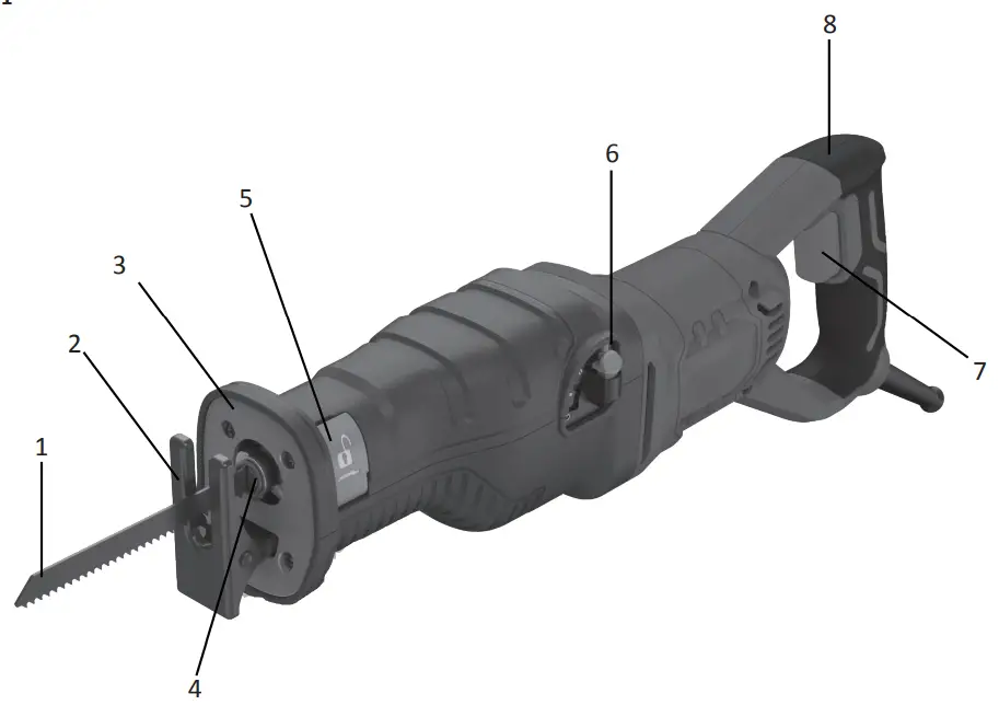 BORMANN PRO BRS2100 Adjustable Reciprocating Saw - 1