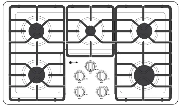 GE Profile PGP6036ST 36 Inch Built-In Gas Cooktop with Dishwasher-Safe Grates 03