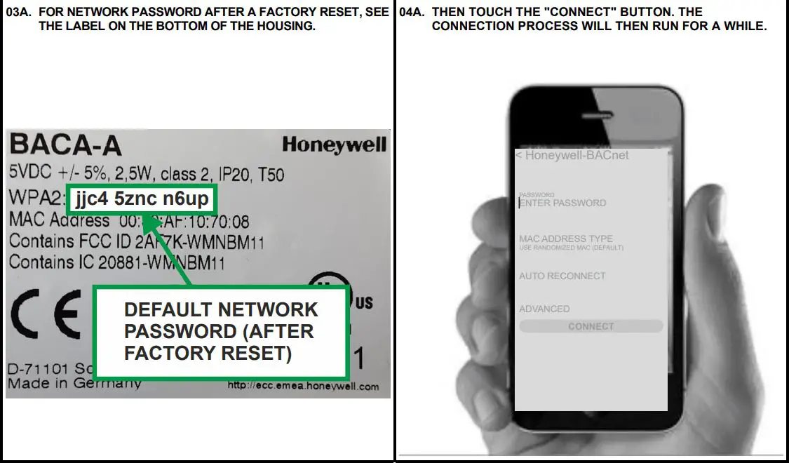 Honeywell E671781 BACnet WiFi Adapter (BACA-A) User Manual - STANDARD PROCEDURE