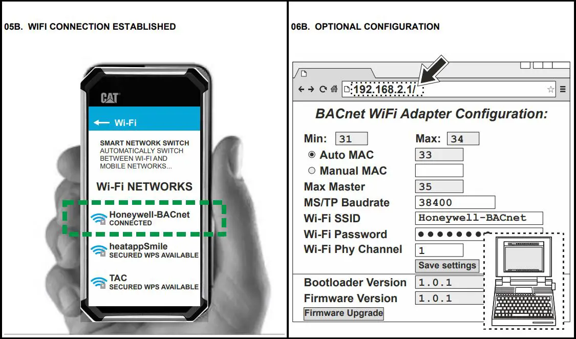 Honeywell E671781 BACnet WiFi Adapter (BACA-A) User Manual - WPS PROCEDURE