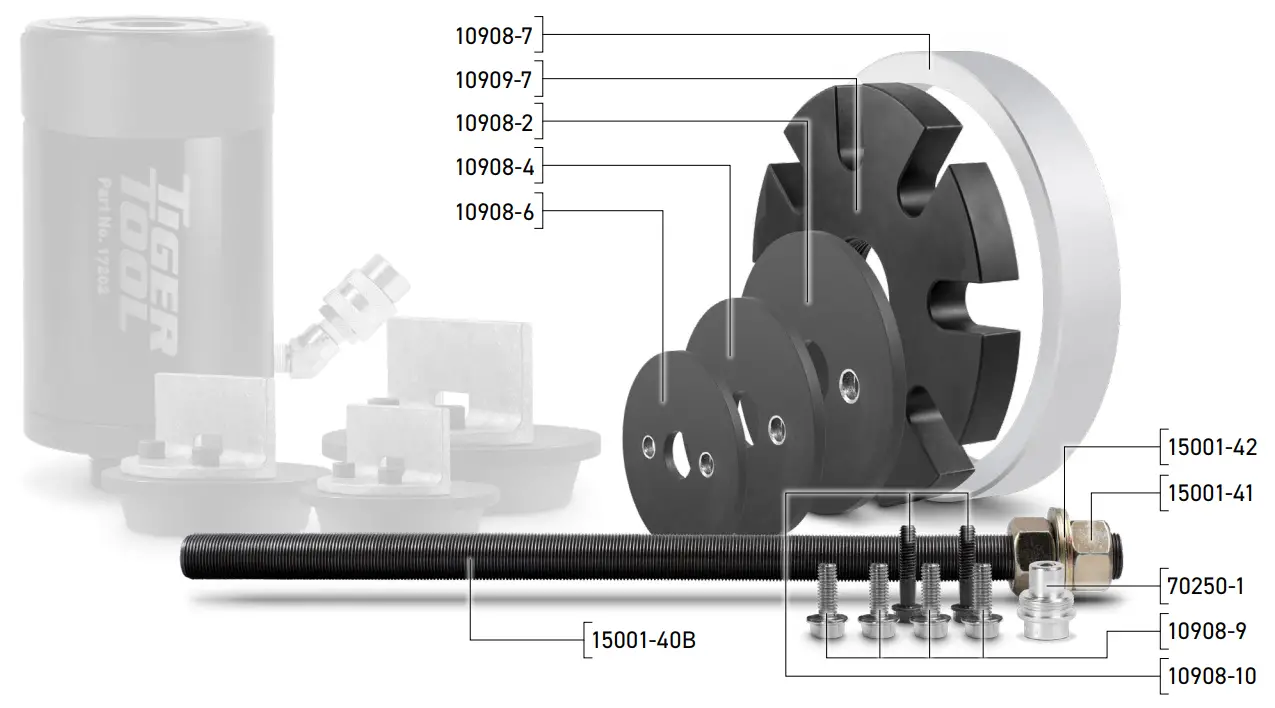 TIGER TOOL 10909 Bearing Race Starter Kit - Fig 10