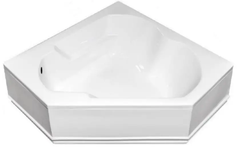 Laurel Mountain 6060DPTSR064 Dual Corner Plus 60 X 60 Inch Skirted Acrylic Soaker