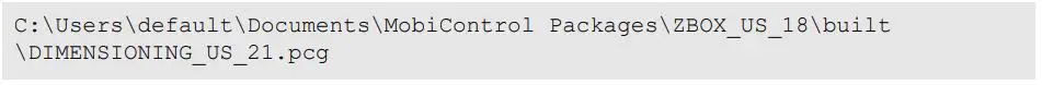 ZEBRA MN-004540-01EN Mobile Parcel - From the Output Window, copy the path where the package is saved.