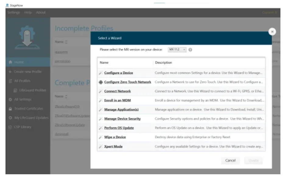 ZEBRA MN-004540-01EN Mobile Parcel - Select Perform OS Update Create