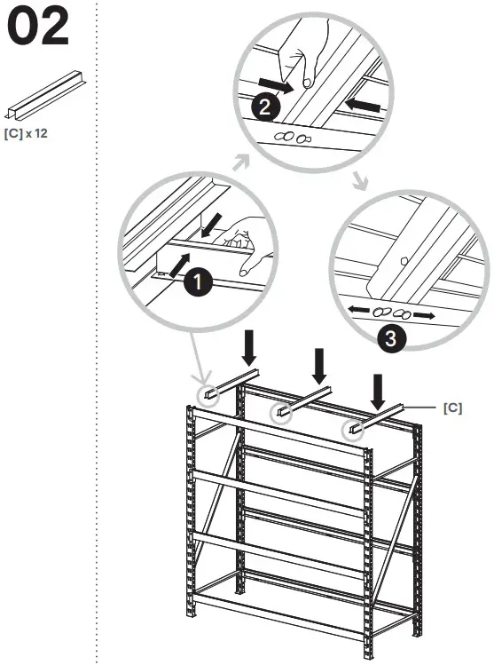 castorama 123001 GoodHome Rand Metal Bookcase - Figure 2