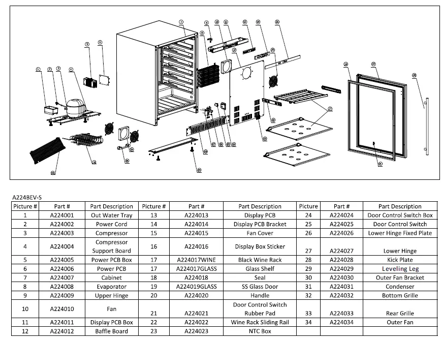 AZURE-A224WC-24-Inch-Wine-Center-w-Stainless-Steel-Trim-Glass-Door-fig-11