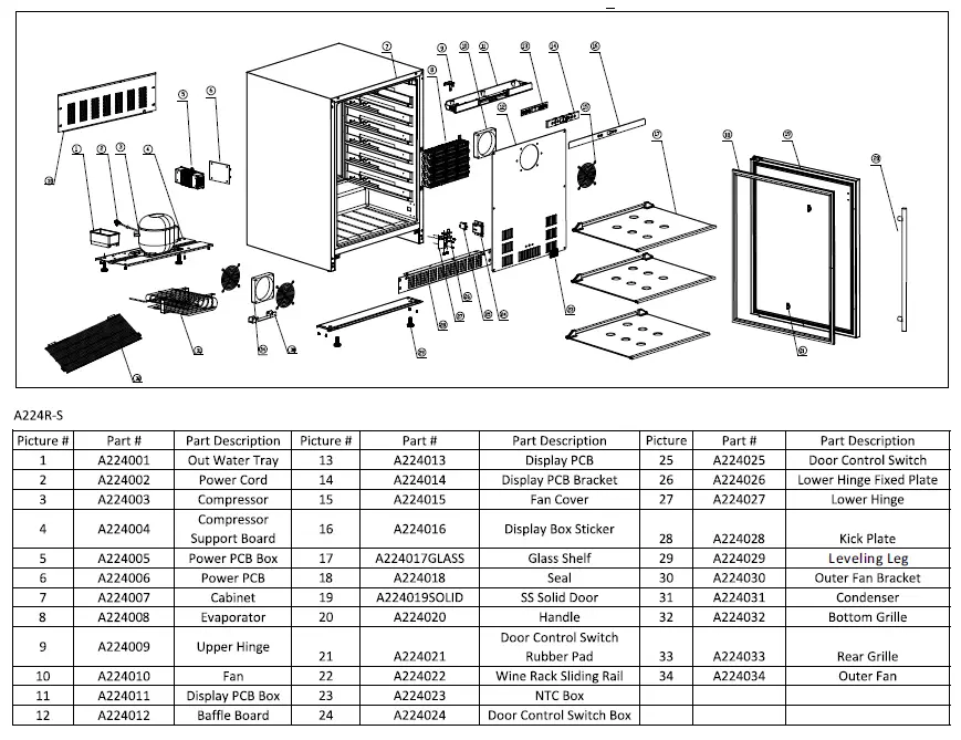 AZURE-A224WC-24-Inch-Wine-Center-w-Stainless-Steel-Trim-Glass-Door-fig-12