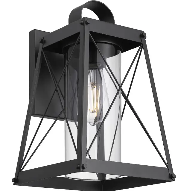 PROGRESS LIGHTING P560353 Bradberry 1-Light 13.5-in Matte Black Outdoor Wall Ligh