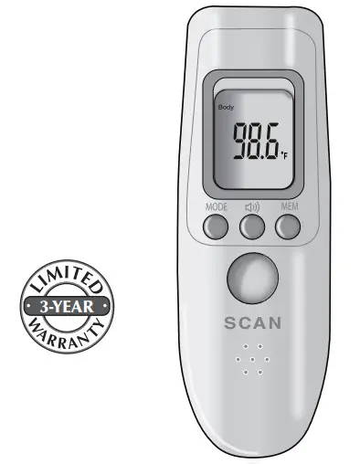 VERIDIAN JXB 183 Non Contact Infrared Thermometer