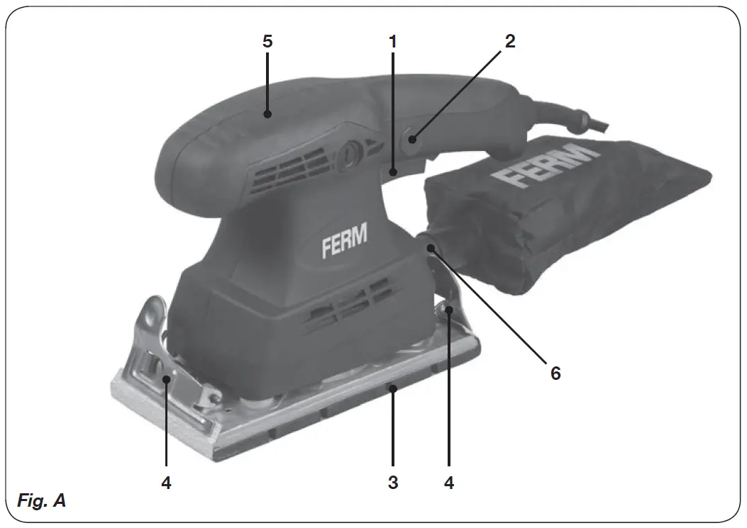 FERM PSM1029P Random Orbit Sander 1