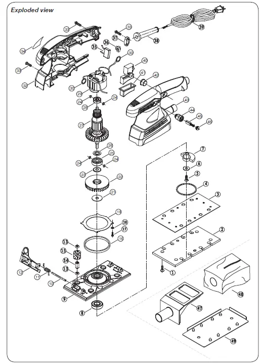 FERM PSM1029P Random Orbit Sander 8