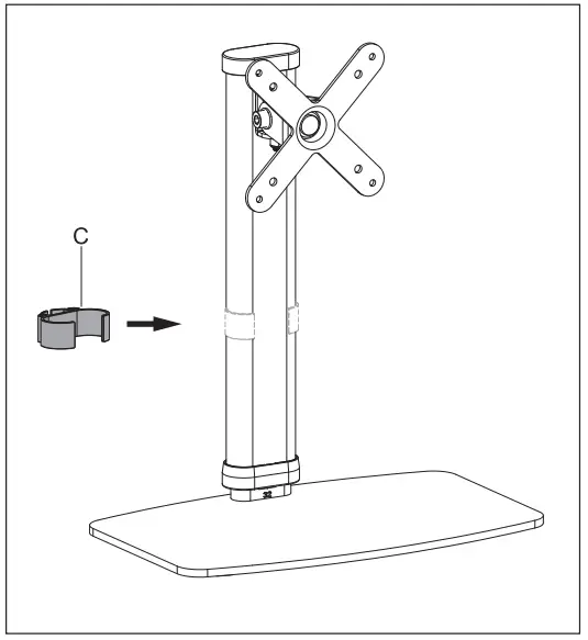 CTA PAD WADMQR Digital Height Adjustable Mount - Base and Clip2
