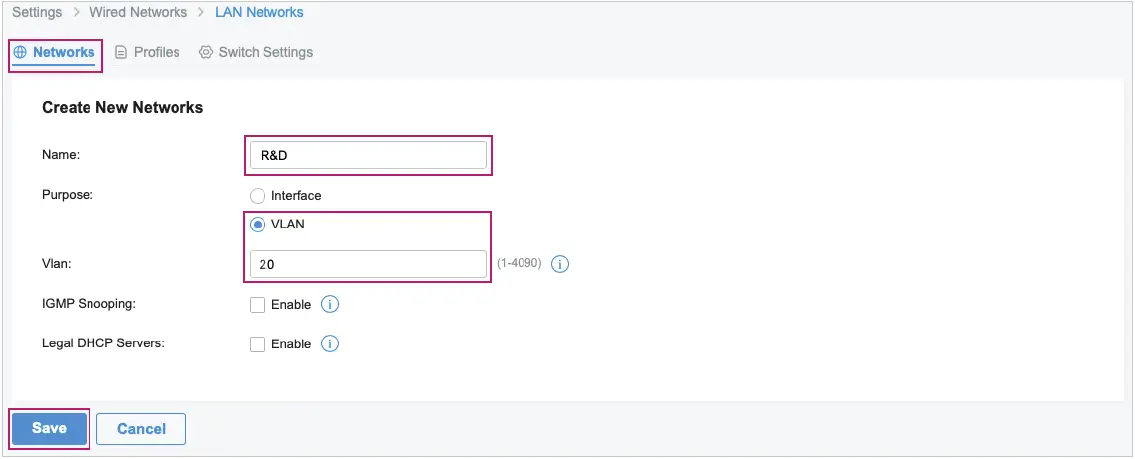 Creating Network R&D Department