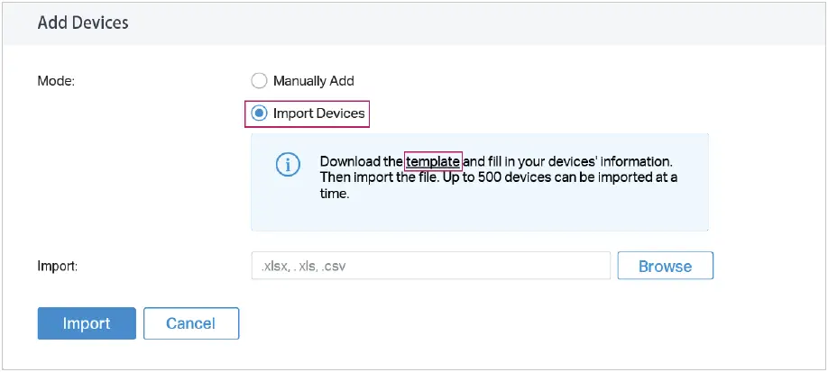 Downloading Template