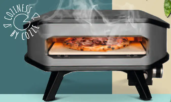 COZZE 90350 13 Inch Gas Pizza Oven with Thermometer