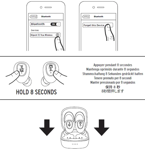 Klipsch T2 True Wireless Earphone factory reset 1