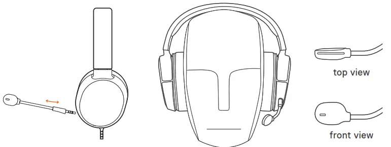 SteelSeries Arctis RAW Headset - MICROPHONE