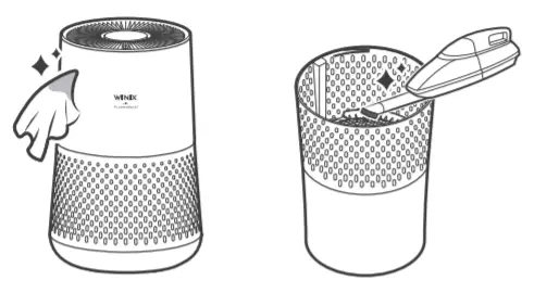 WINIX A231 All-In-One 4-Stage True Hepa Air Purifier -figure rt