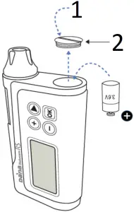 Dana Diabecare RS Insuline Pump - Inserting a battery