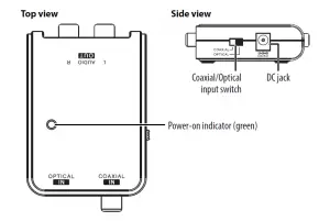 INSIGNIA NS-HZ313/ NS-HZ313-C Optical/ Coaxial Digital to Analog Converter Quick Setup Guide