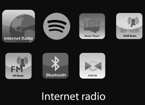 PURE 1492703 Evoke F3 with Bluetooth User Guide - Source menu