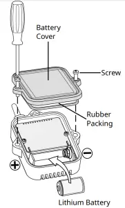 TANDD RTR501B Recorder Thermo Wireless - Battery Installation