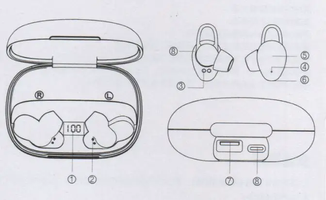 JOYROOM JR-TL2 Large Capacity Digital Display TWS Bluetooth Earphone User Manual - Product Overview