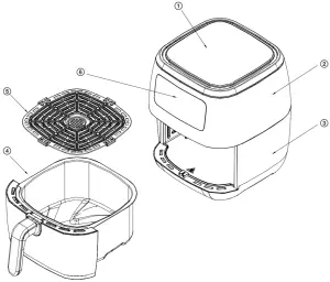ECG-AF-6000-Hot-Air-Fryer-Overview