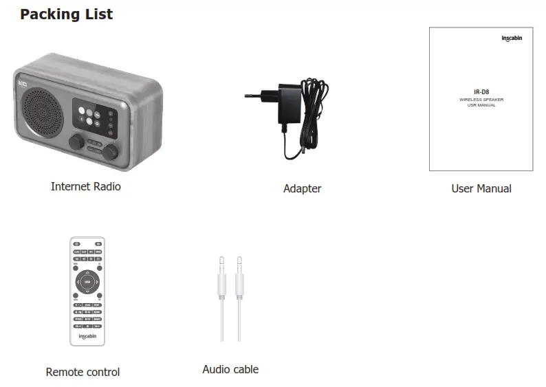 inscabin IR D8 Internet Radio Wireless Speaker