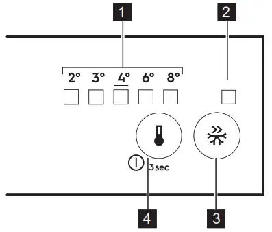 IKEA 504.964.56 SVALKAS Fridge with Freezer Compartment- Control panel