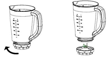 emerio BL 124816 Stationary Mixer - blade assembly