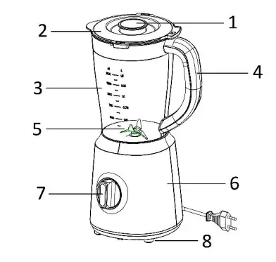 emerio BL 124816 Stationary Mixer