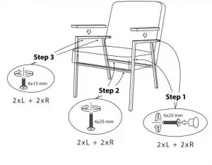 woood Sally Arm Chair Installation Guide