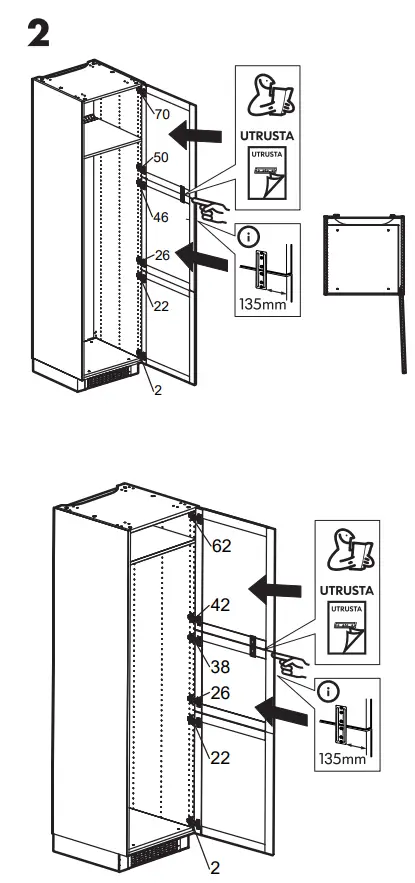 IKEA 104.621.56 SUPERKALL SEKTION Built-In Refrigerator fig18