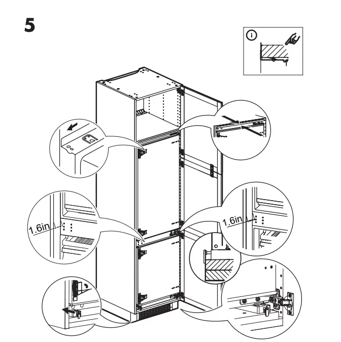 IKEA 104.621.56 SUPERKALL SEKTION Built-In Refrigerator fig21